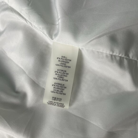 Calvin Klein Women's 12P Dress Jacket Tan & Ivory Jacquard Textured Gold Zippers - Picture 10 of 16